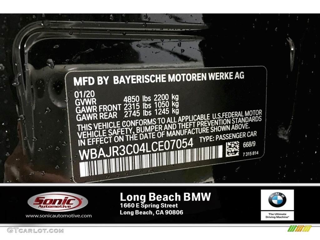 2020 5 Series 530i Sedan - Jet Black / Black photo #11