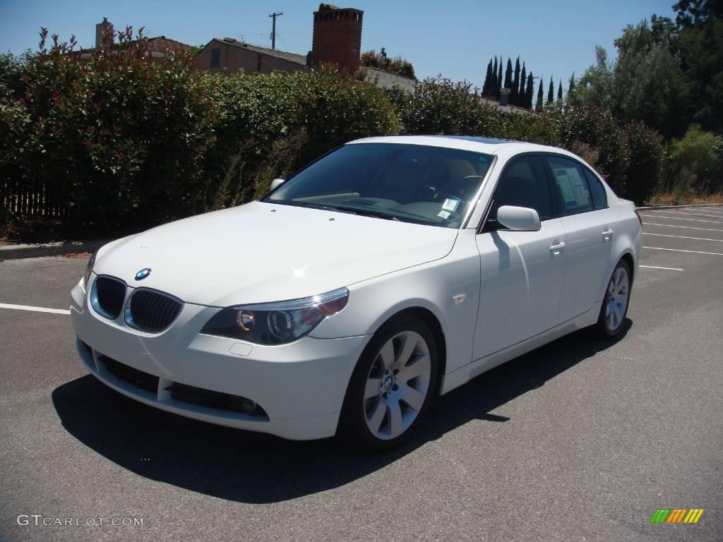 2007 White bmw 5 series #5