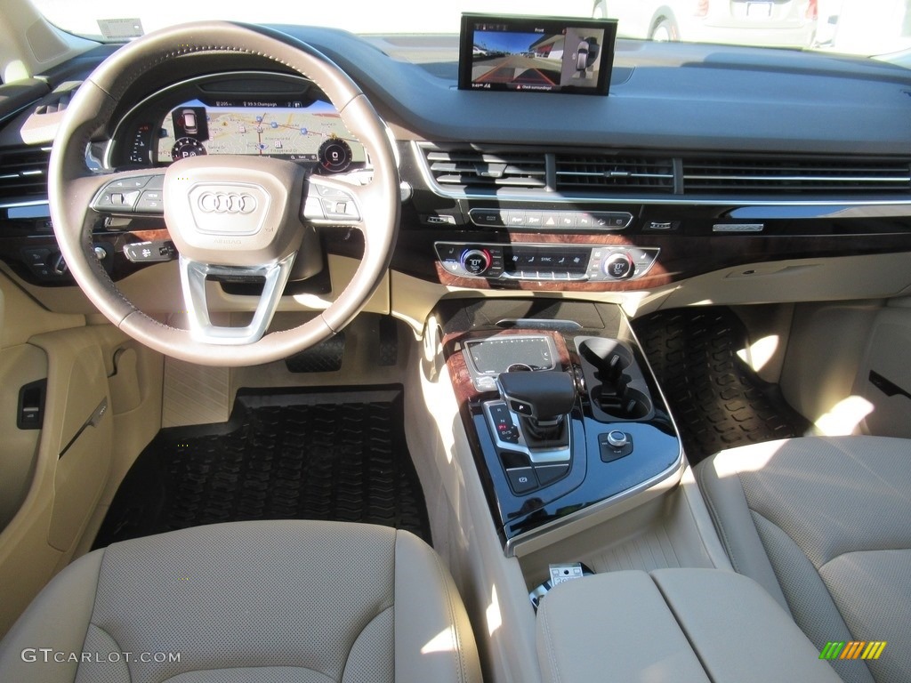 2019 Audi Q7 55 Prestige quattro Pistachio Beige Dashboard Photo #137598491
