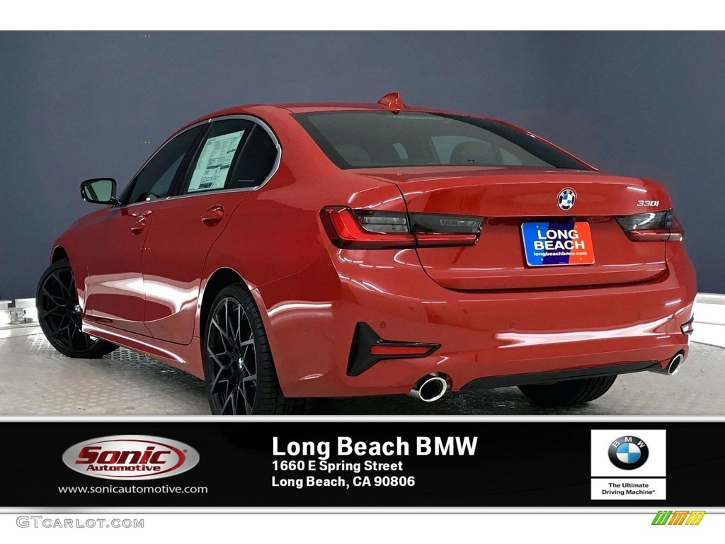 2020 3 Series 330i Sedan - Melbourne Red Metallic / Black photo #2