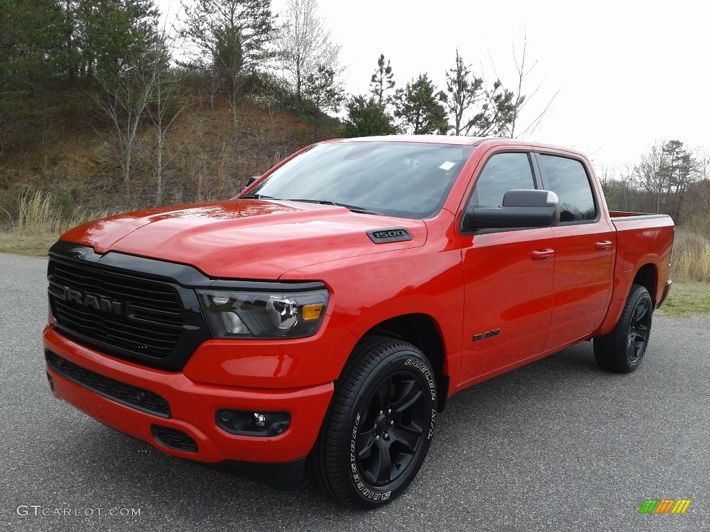 Flame Red 2020 Ram 1500 Big Horn Night Edition Crew Cab 4x4 Exterior Photo #137601856