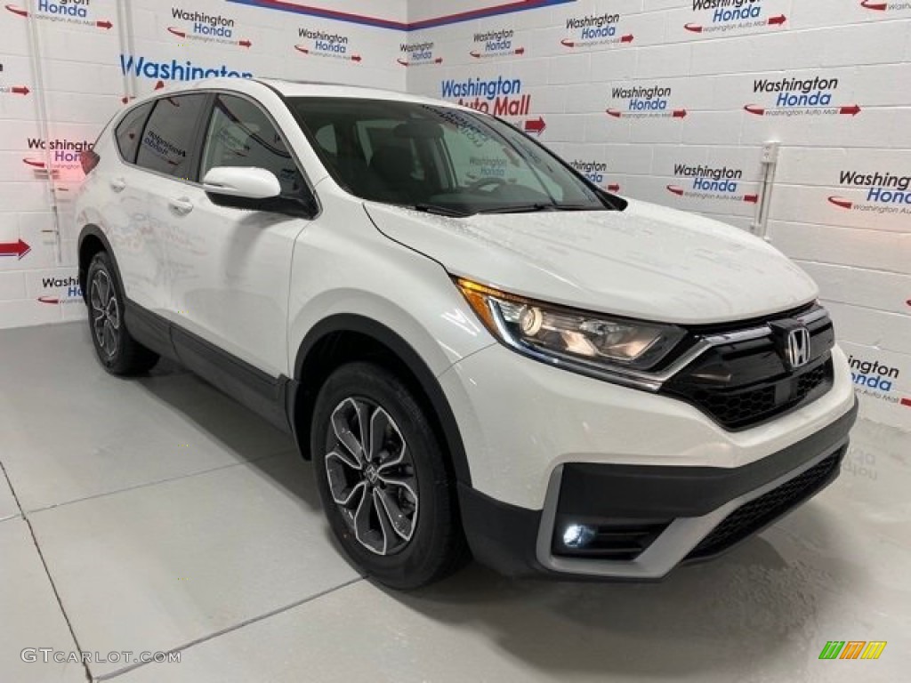 2020 CR-V EX AWD - Platinum White Pearl / Black photo #2