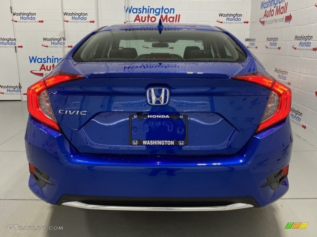 2020 Civic EX Sedan - Aegean Blue Metallic / Black photo #7