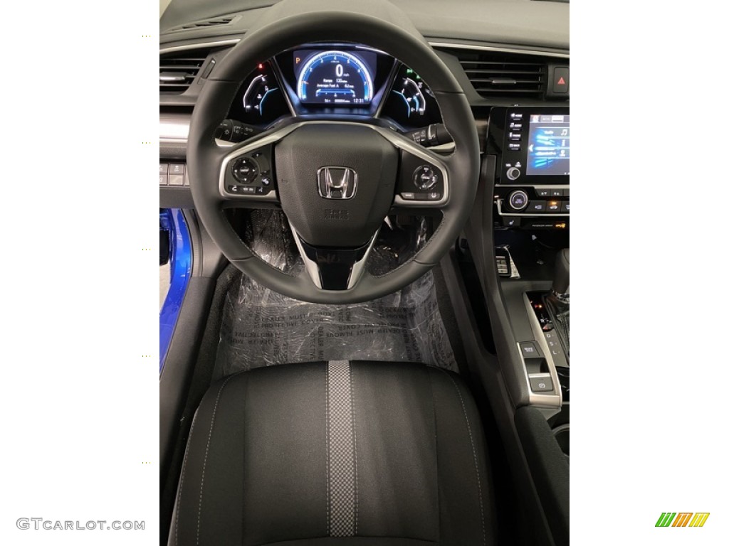 2020 Civic EX Sedan - Aegean Blue Metallic / Black photo #13