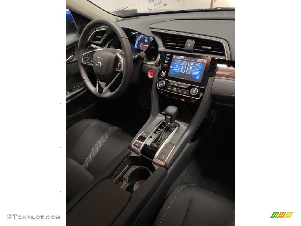 2020 Civic EX Sedan - Aegean Blue Metallic / Black photo #23