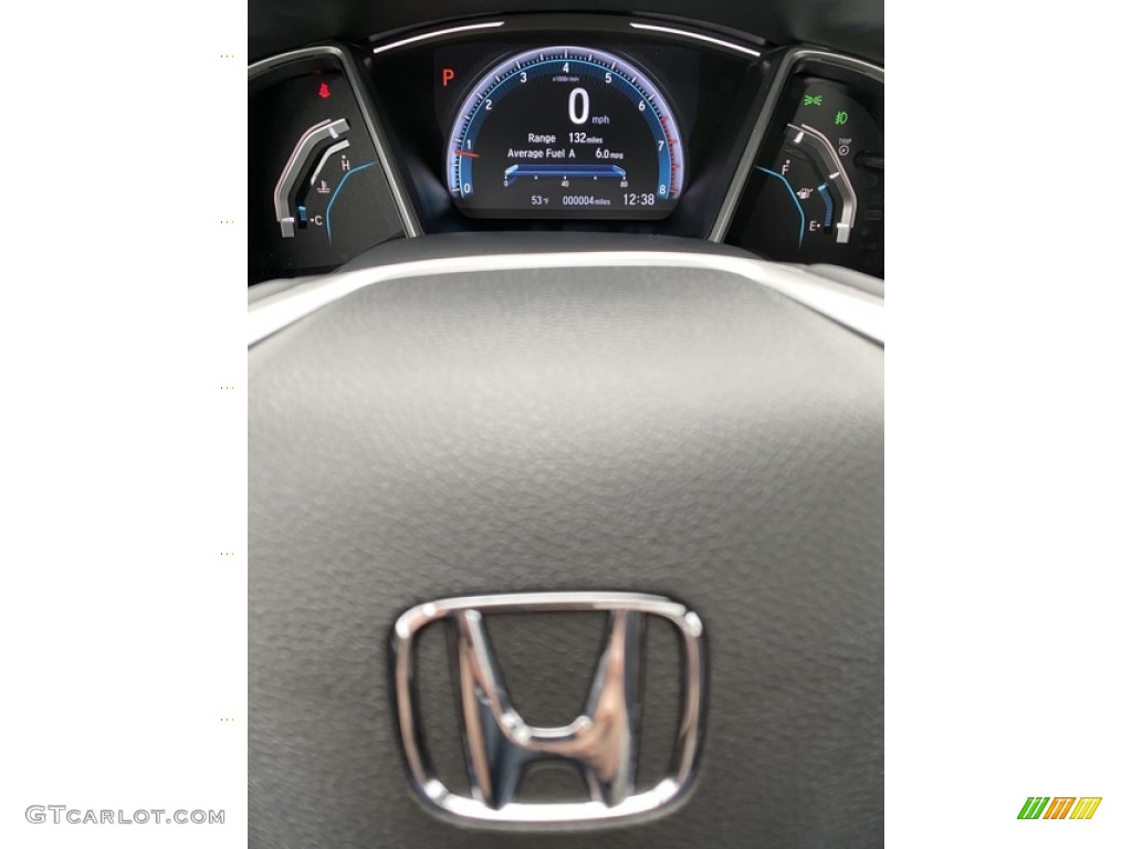 2020 Civic EX Sedan - Aegean Blue Metallic / Black photo #26
