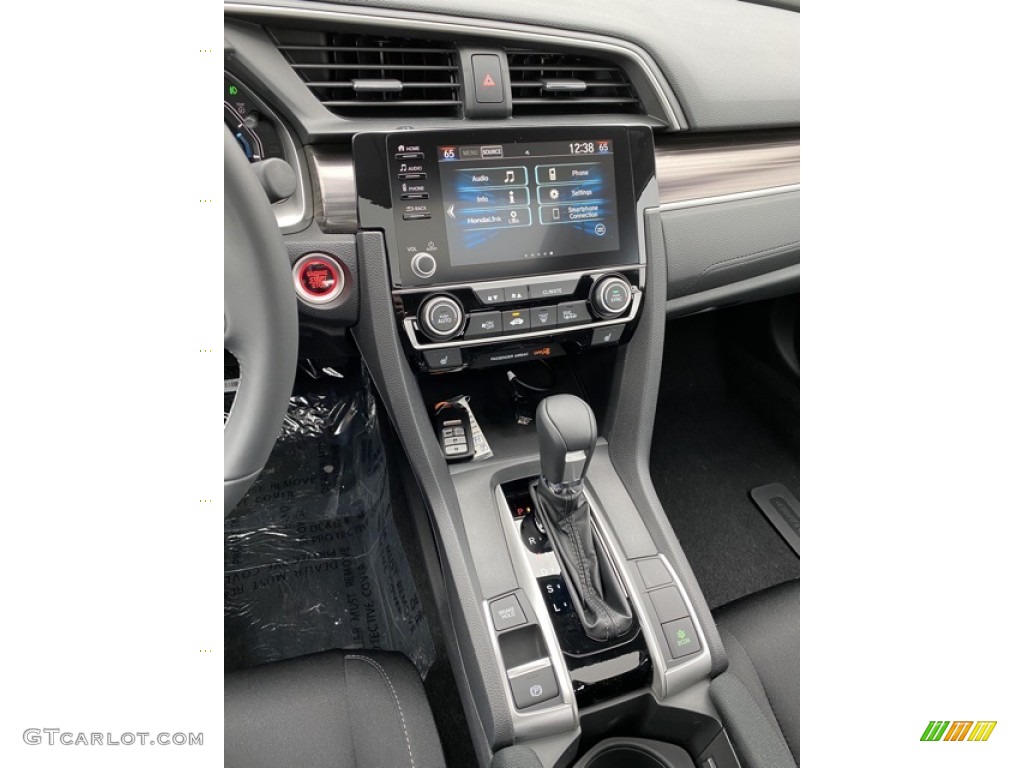 2020 Civic EX Sedan - Aegean Blue Metallic / Black photo #27