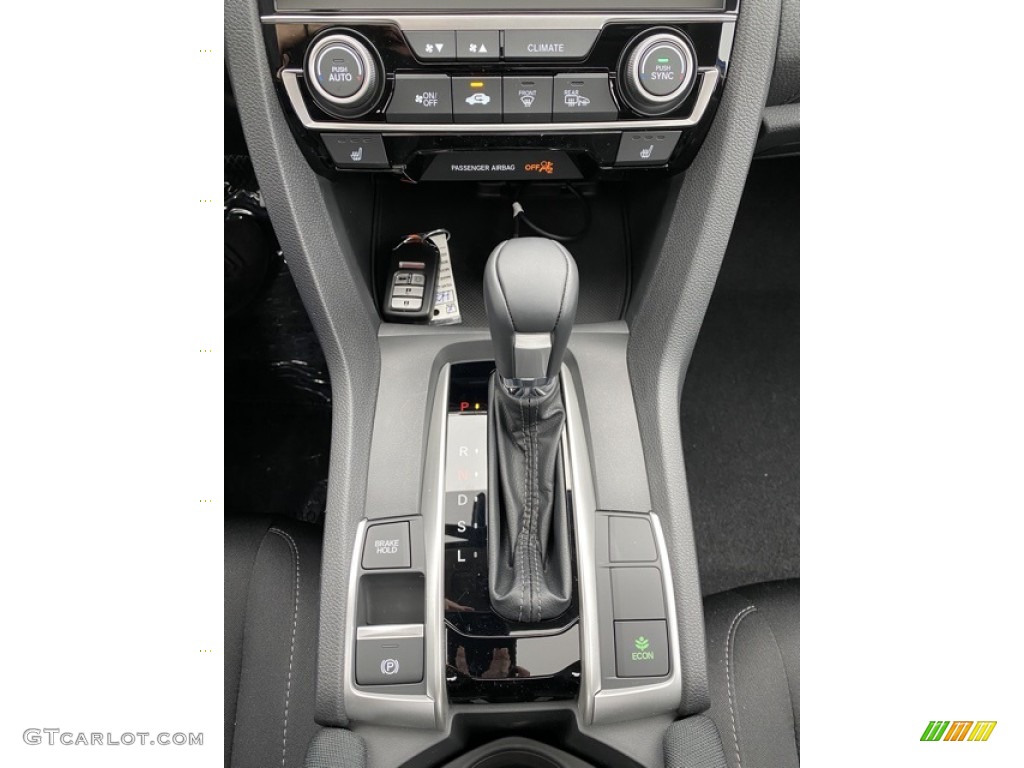 2020 Civic EX Sedan - Aegean Blue Metallic / Black photo #29