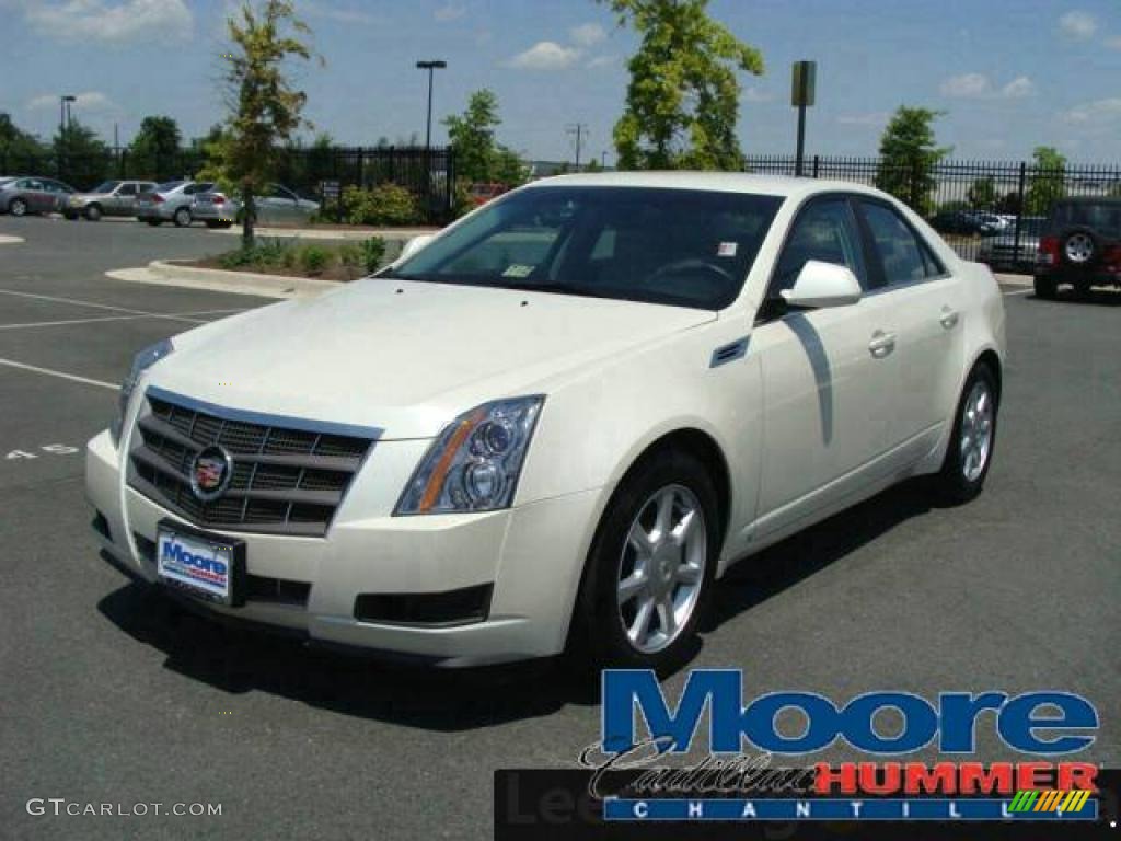 2009 CTS Sedan - White Diamond Tri-Coat / Light Titanium/Ebony photo #1