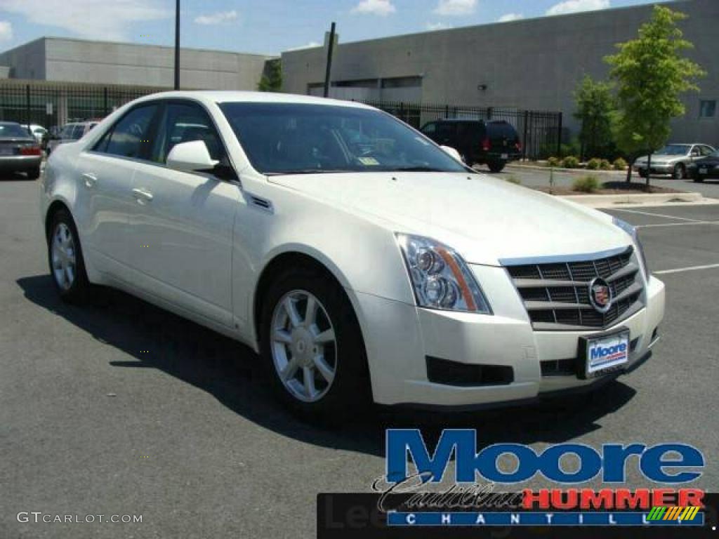 2009 CTS Sedan - White Diamond Tri-Coat / Light Titanium/Ebony photo #3