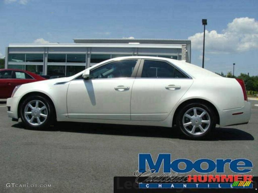 2009 CTS Sedan - White Diamond Tri-Coat / Light Titanium/Ebony photo #4