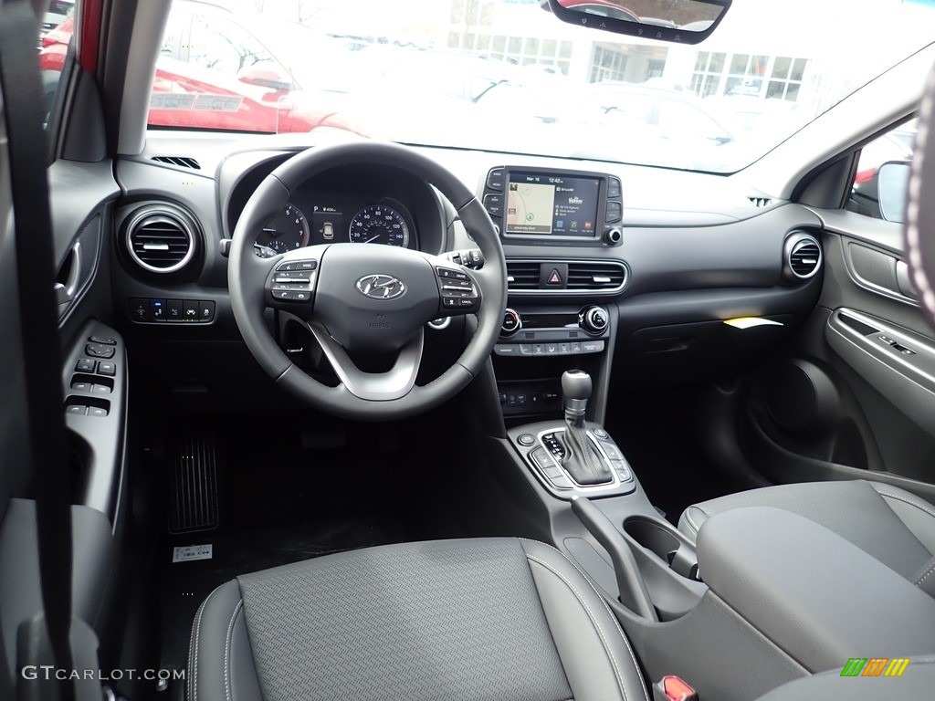 Black Interior 2020 Hyundai Kona Ultimate AWD Photo #137608237
