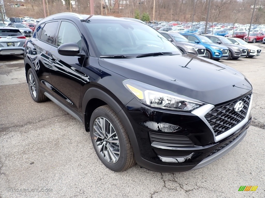 Black Noir Pearl 2020 Hyundai Tucson SEL AWD Exterior Photo #137608483