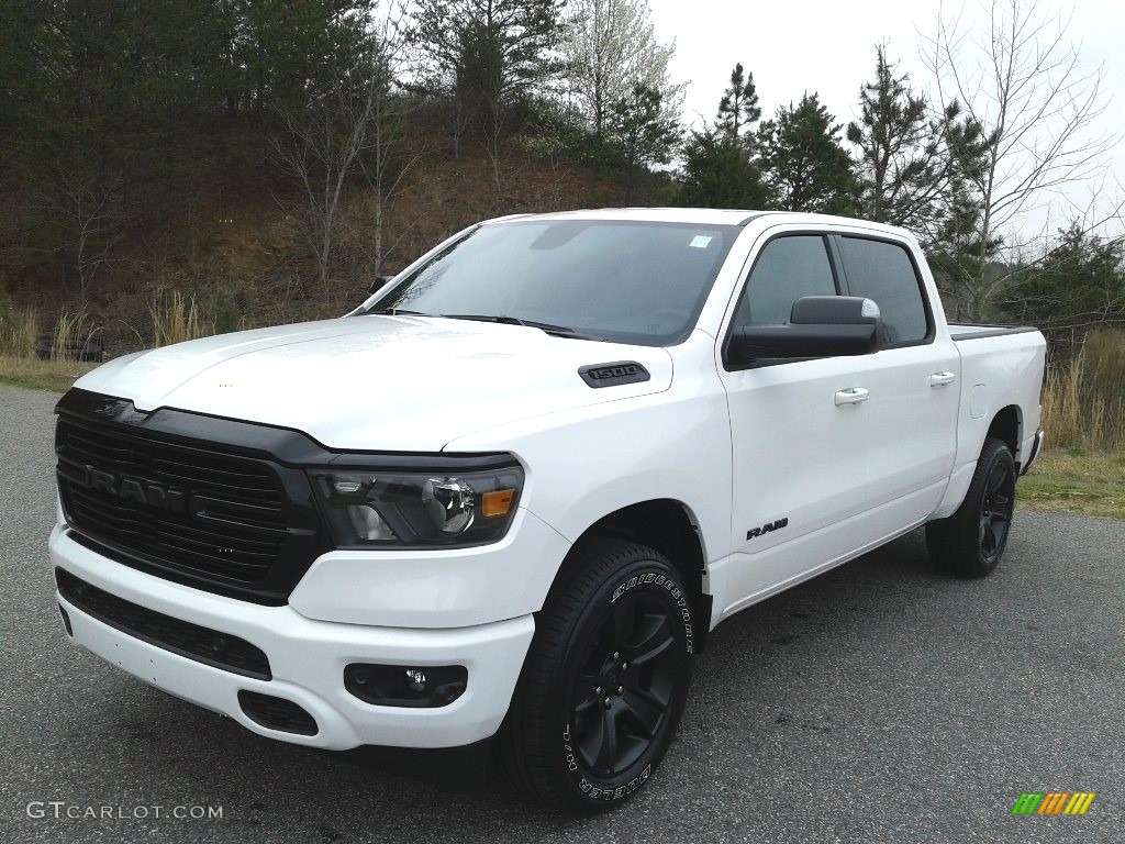 2020 1500 Big Horn Night Edition Crew Cab 4x4 - Bright White / Black photo #2