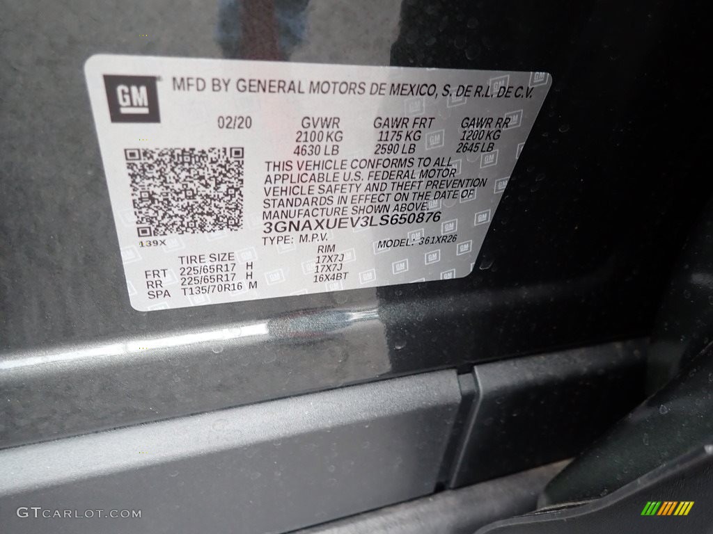 2020 Equinox LT AWD - Nightfall Gray Metallic / Jet Black photo #16