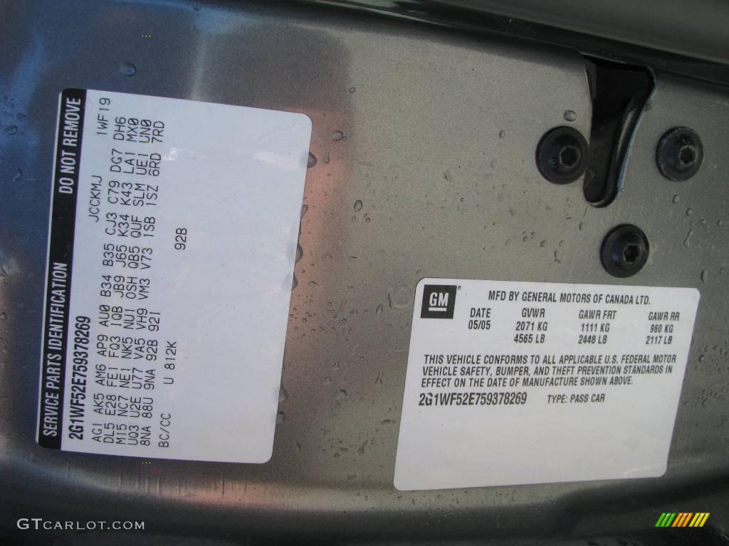 2005 Impala  - Medium Gray Metallic / Medium Gray photo #14