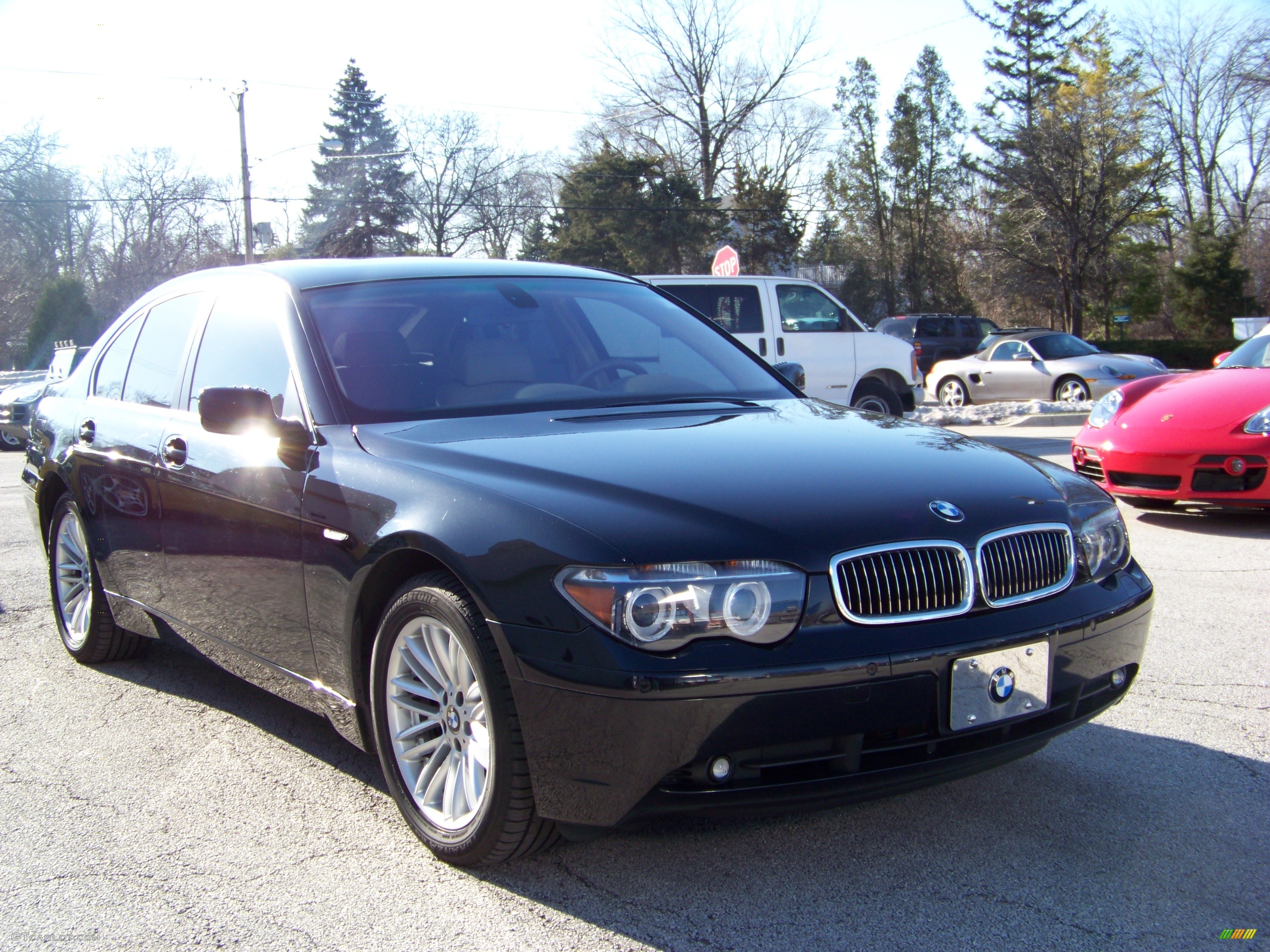 2004 7 Series 745i Sedan - Jet Black / Dark Beige/Beige III photo #3