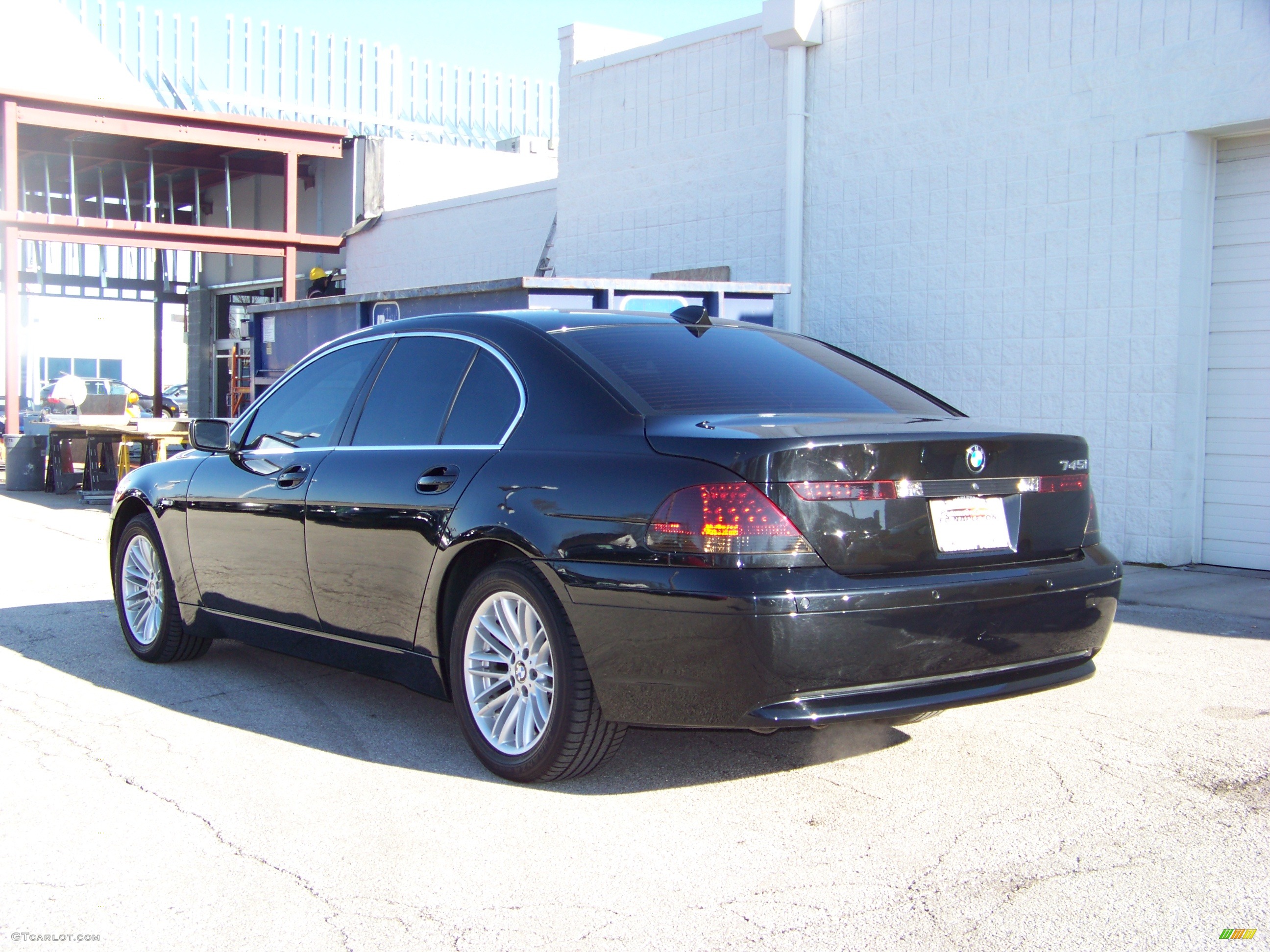 2004 7 Series 745i Sedan - Jet Black / Dark Beige/Beige III photo #7