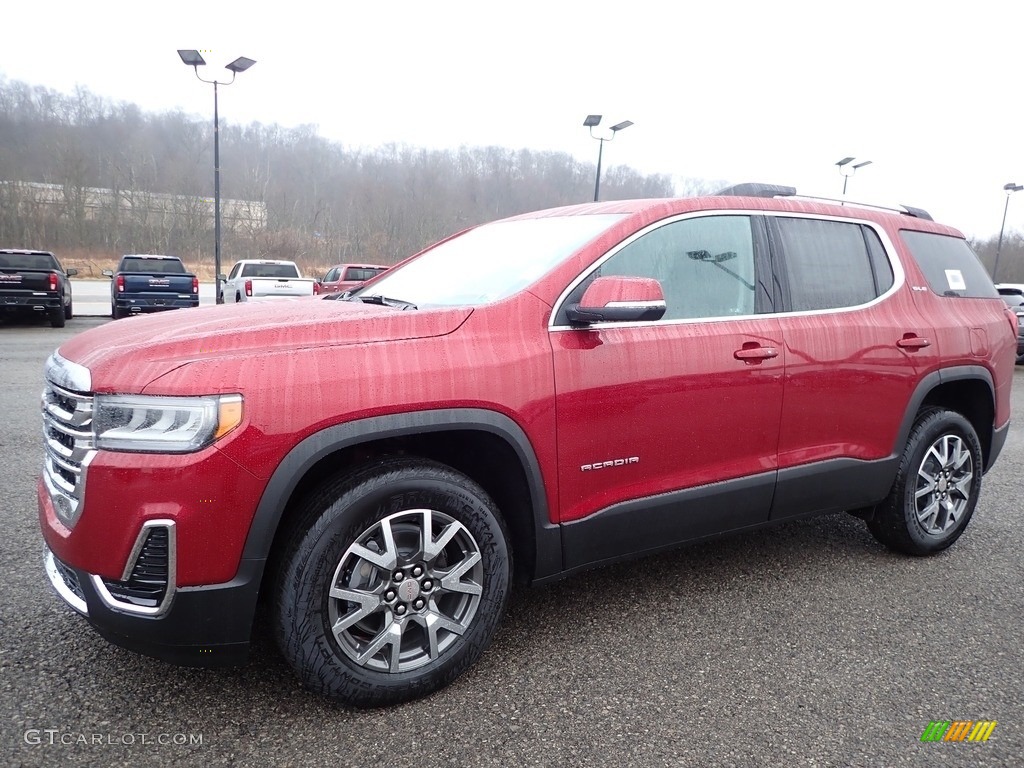 Red Quartz Tintcoat 2020 GMC Acadia SLE AWD Exterior Photo #137621277