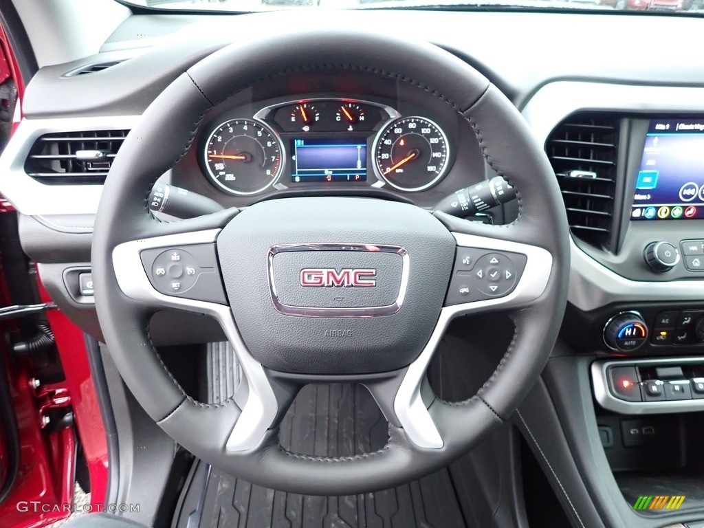 2020 GMC Acadia SLE AWD Jet Black Steering Wheel Photo #137621712