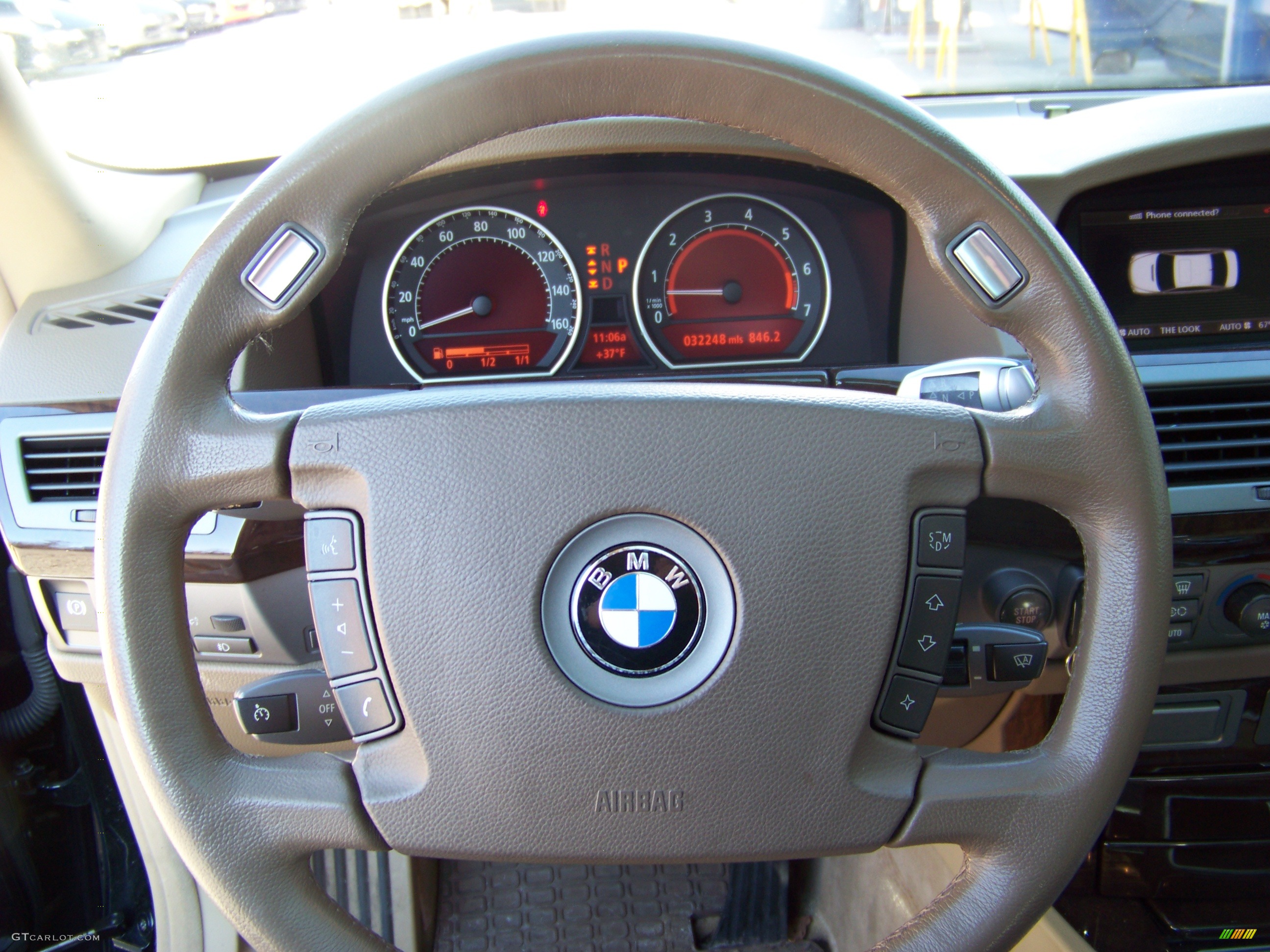 2004 7 Series 745i Sedan - Jet Black / Dark Beige/Beige III photo #11