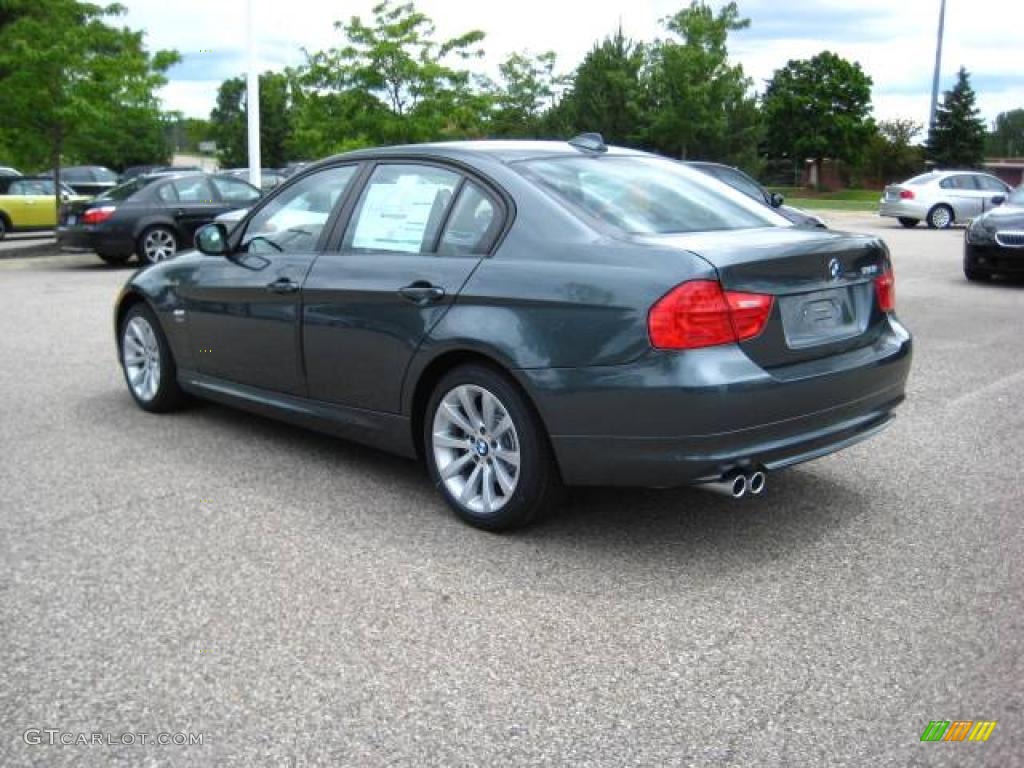 2009 3 Series 328xi Sedan - Tasman Green Metallic / Black photo #3