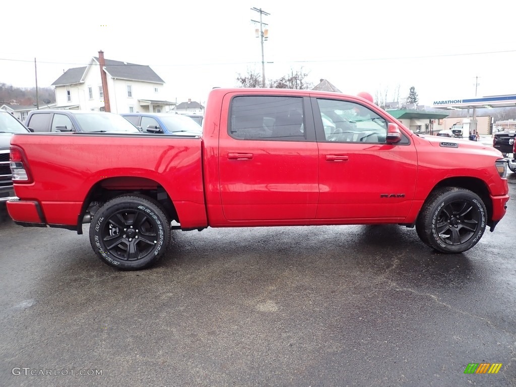 2020 1500 Big Horn Night Edition Crew Cab 4x4 - Flame Red / Red/Black photo #7