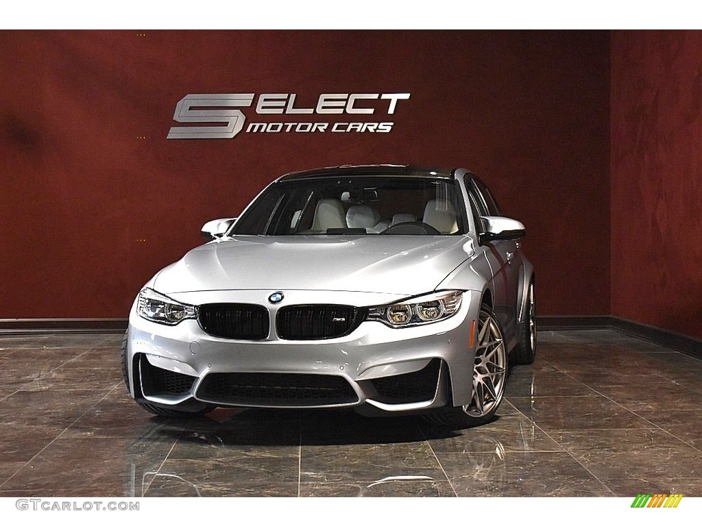 2017 M3 Sedan - Silverstone Metallic / Individual Opal White photo #1