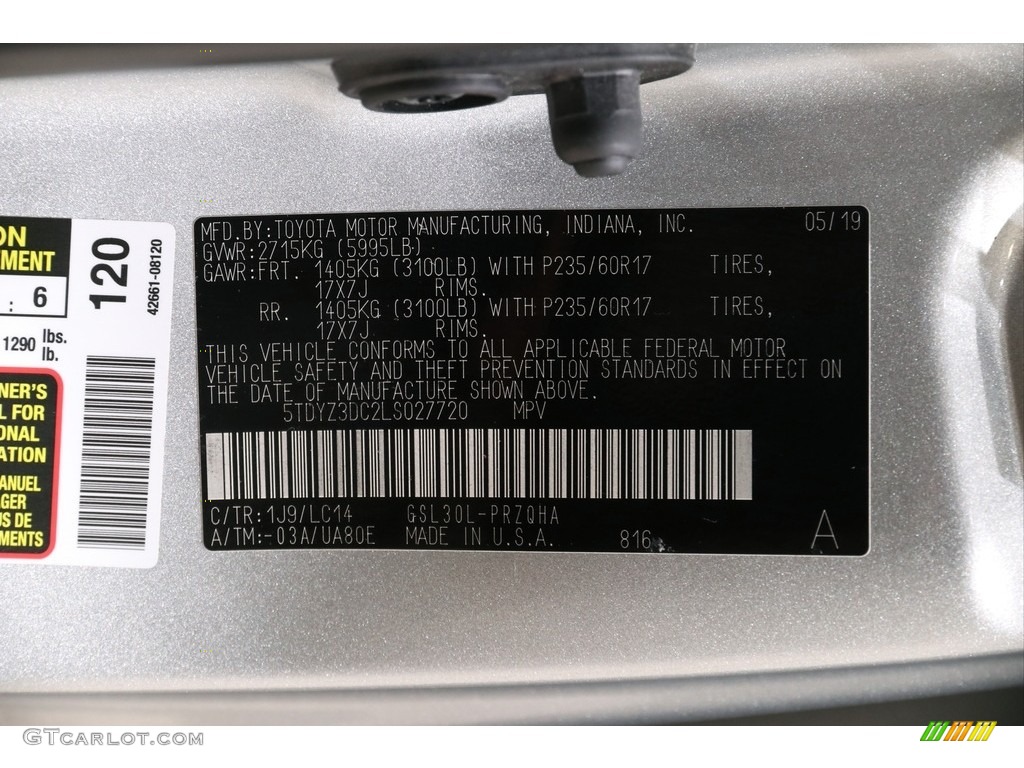 2020 Sienna XLE - Celestial Silver Metallic / Ash photo #19