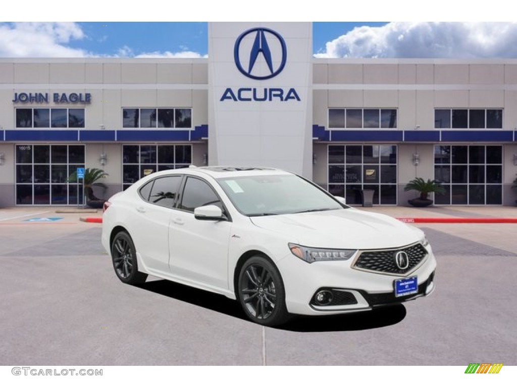 2020 TLX V6 A-Spec Sedan - Platinum White Pearl / Ebony photo #1