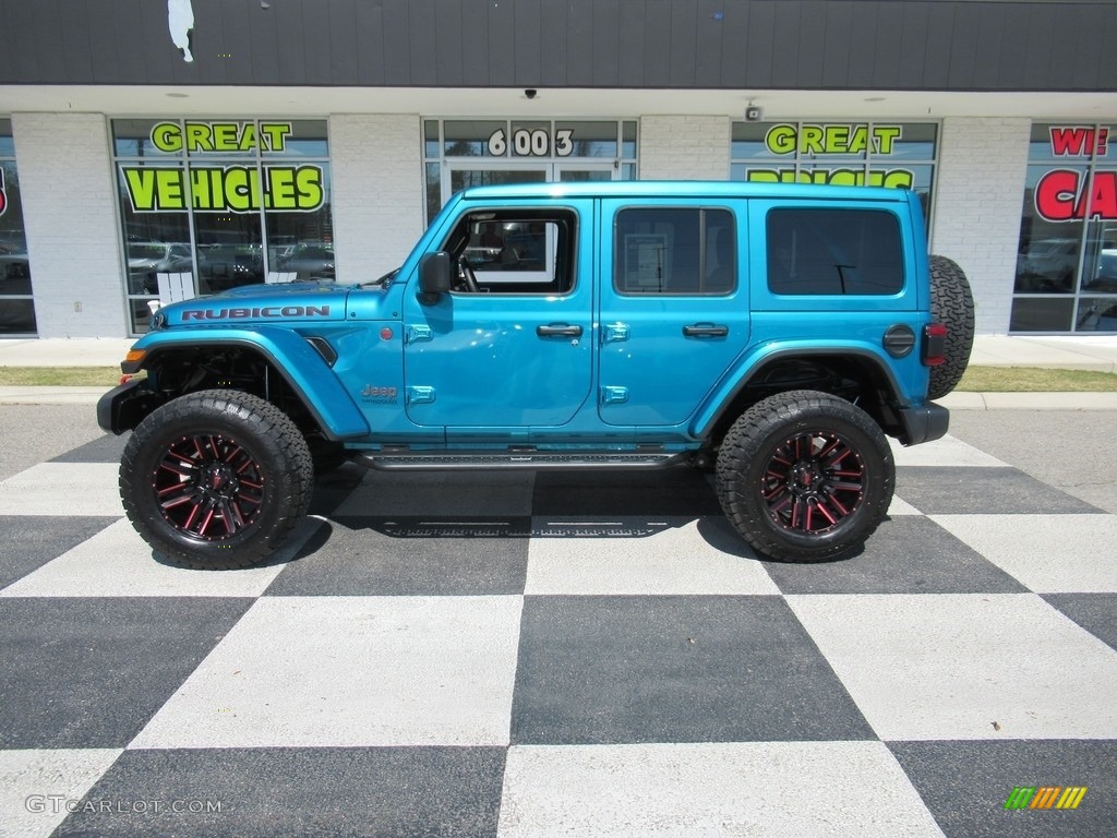 2020 Wrangler Unlimited Rubicon 4x4 - Bikini Pearl / Black photo #1