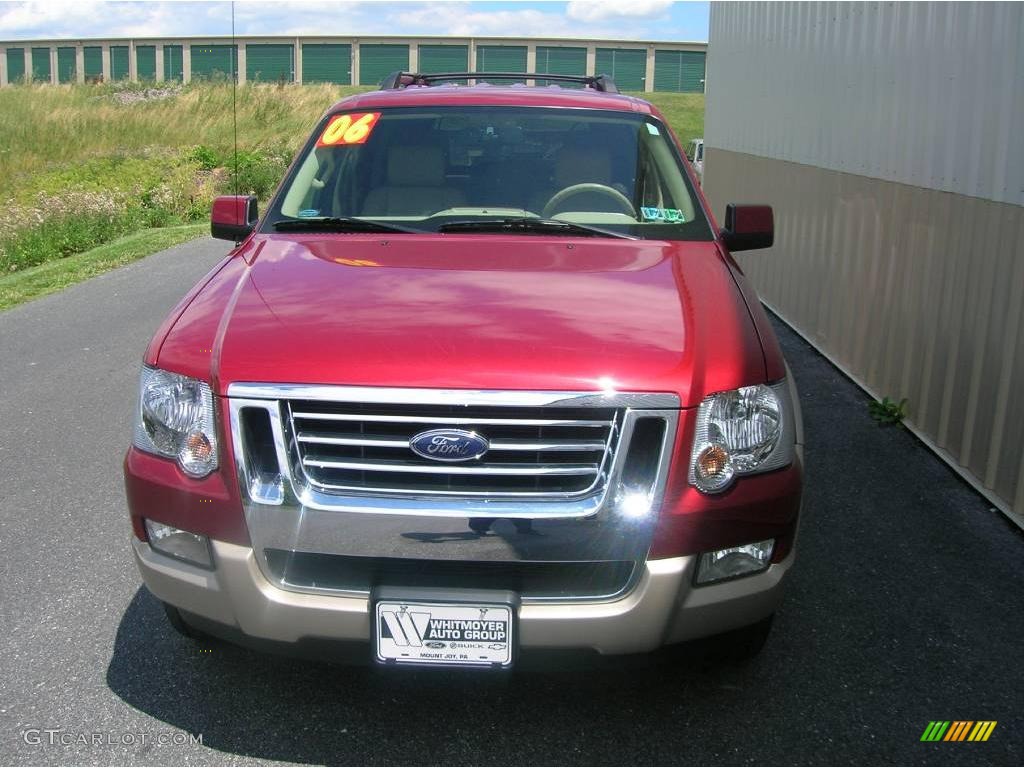 2006 Explorer Eddie Bauer 4x4 - Redfire Metallic / Camel photo #3
