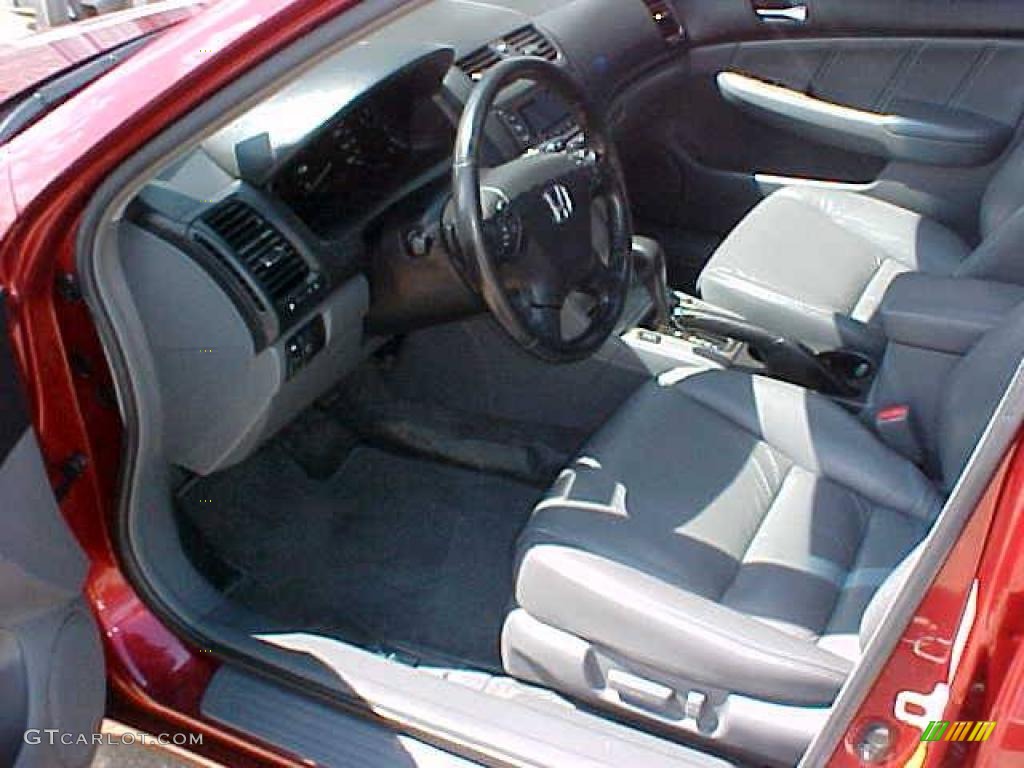 2006 Accord EX-L V6 Sedan - Redondo Red Pearl / Gray photo #6