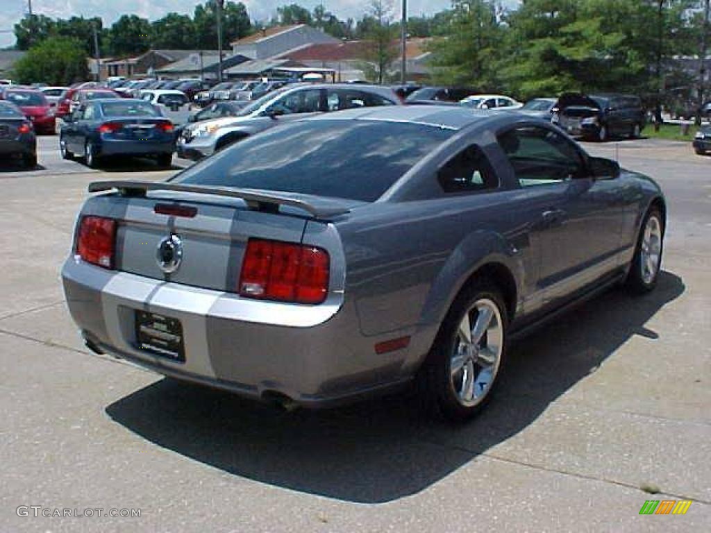 2007 Mustang GT Premium Coupe - Tungsten Grey Metallic / Black/Red photo #8