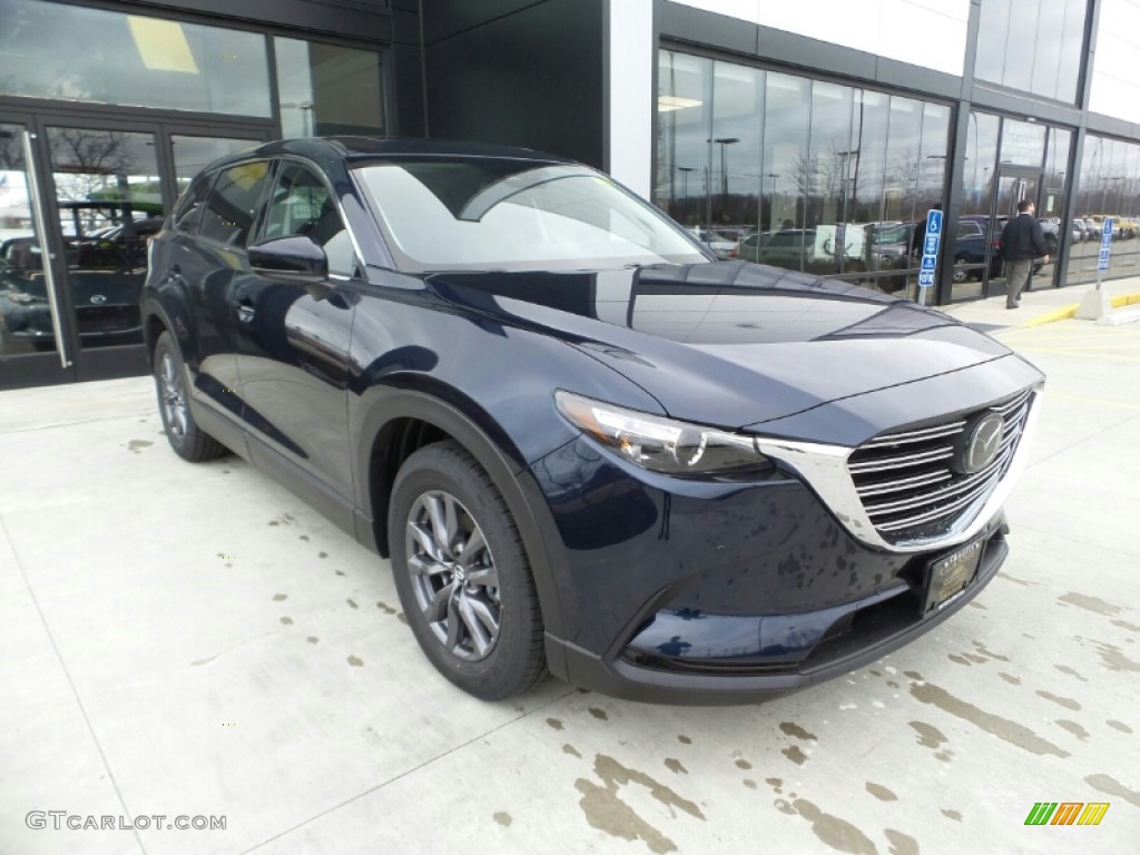 2020 CX-9 Touring AWD - Deep Crystal Blue Mica / Black photo #1