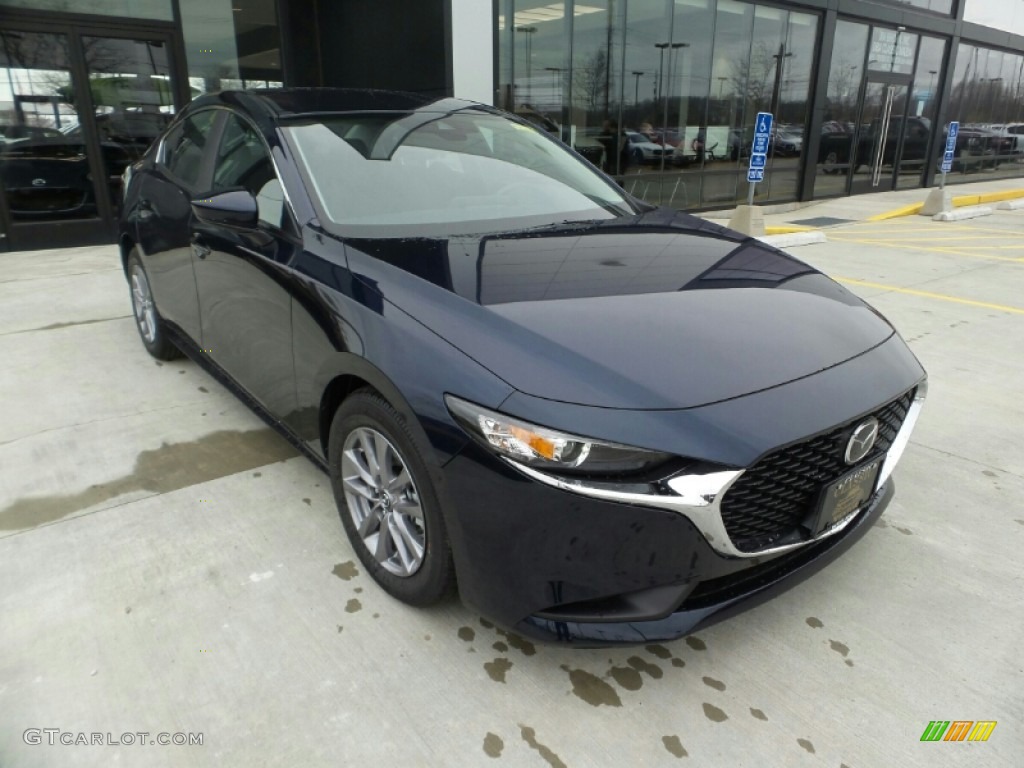 2020 MAZDA3 Sedan - Deep Crystal Blue Mica / Black photo #1