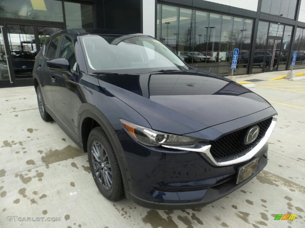 2020 CX-5 Touring AWD - Deep Crystal Blue Mica / Black photo #2