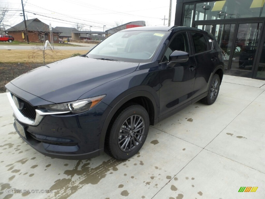 2020 CX-5 Touring AWD - Deep Crystal Blue Mica / Black photo #4