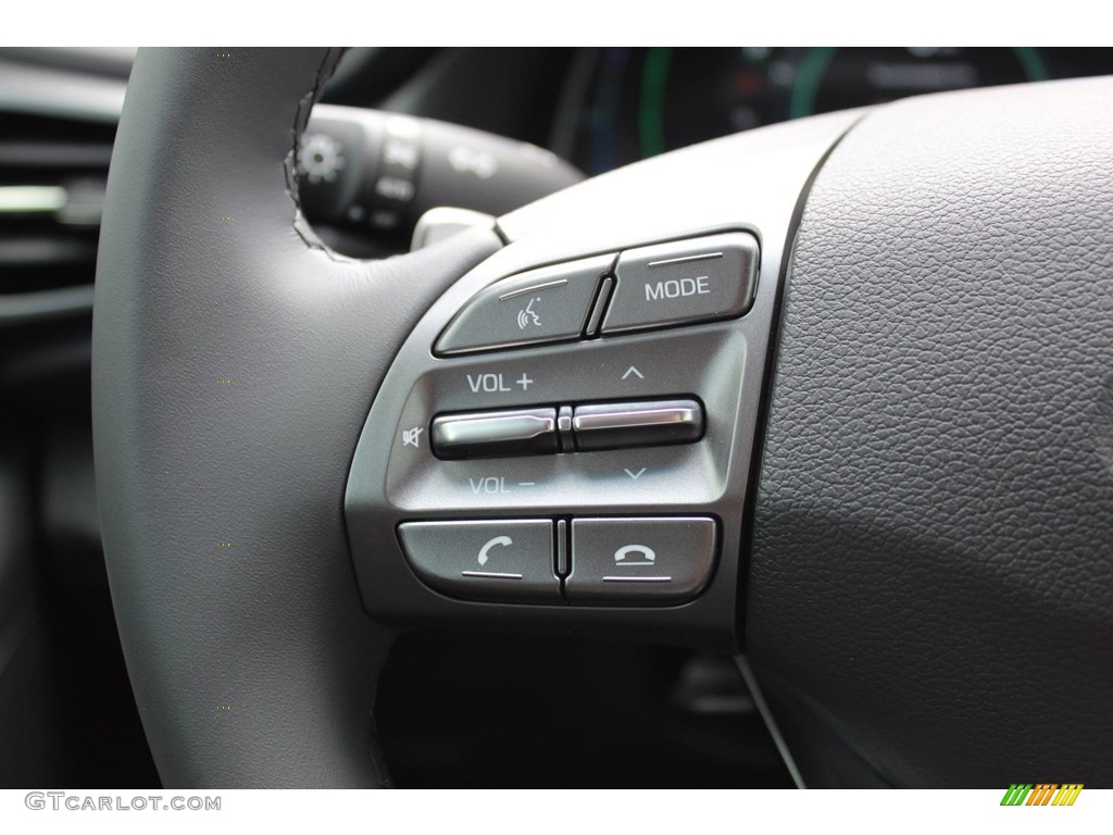 2020 Hyundai Ioniq Hybrid SE Black Steering Wheel Photo #137654121