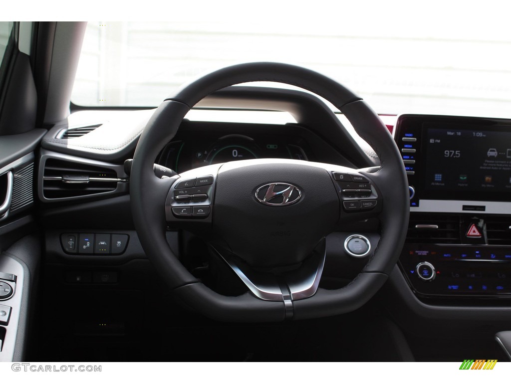 2020 Hyundai Ioniq Hybrid SE Black Steering Wheel Photo #137654400