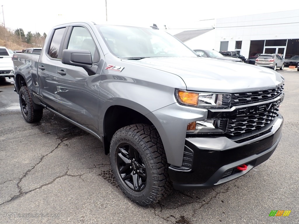 2020 Silverado 1500 Custom Trail Boss Double Cab 4x4 - Satin Steel Metallic / Jet Black photo #7