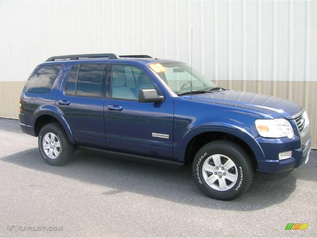 2007 Explorer Eddie Bauer 4x4 - Dark Blue Pearl Metallic / Stone photo #1