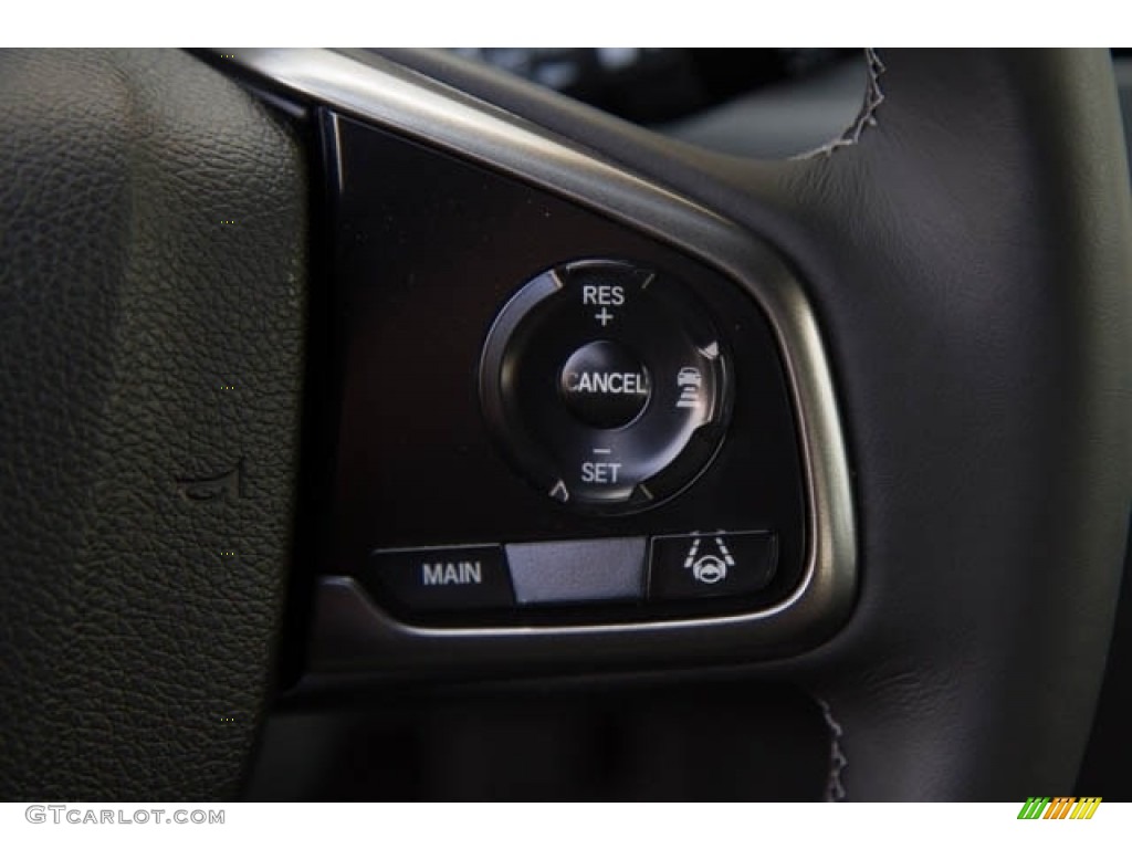 2020 Honda Civic EX-L Hatchback Black Steering Wheel Photo #137663523