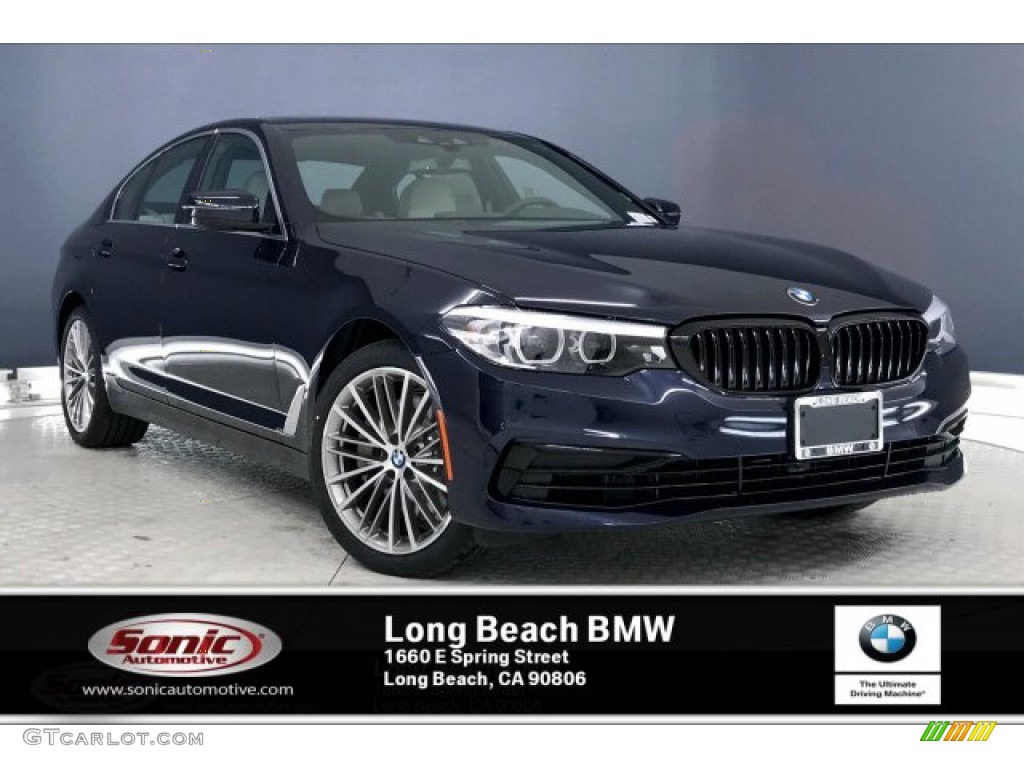 2020 5 Series 530i Sedan - Imperial Blue Metallic / Ivory White photo #1