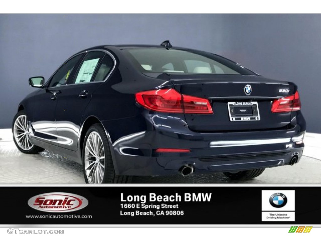 2020 5 Series 530i Sedan - Imperial Blue Metallic / Ivory White photo #3