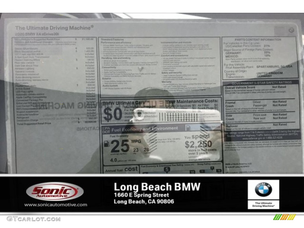 2020 X4 xDrive30i - Glacier Silver Metallic / Black photo #17
