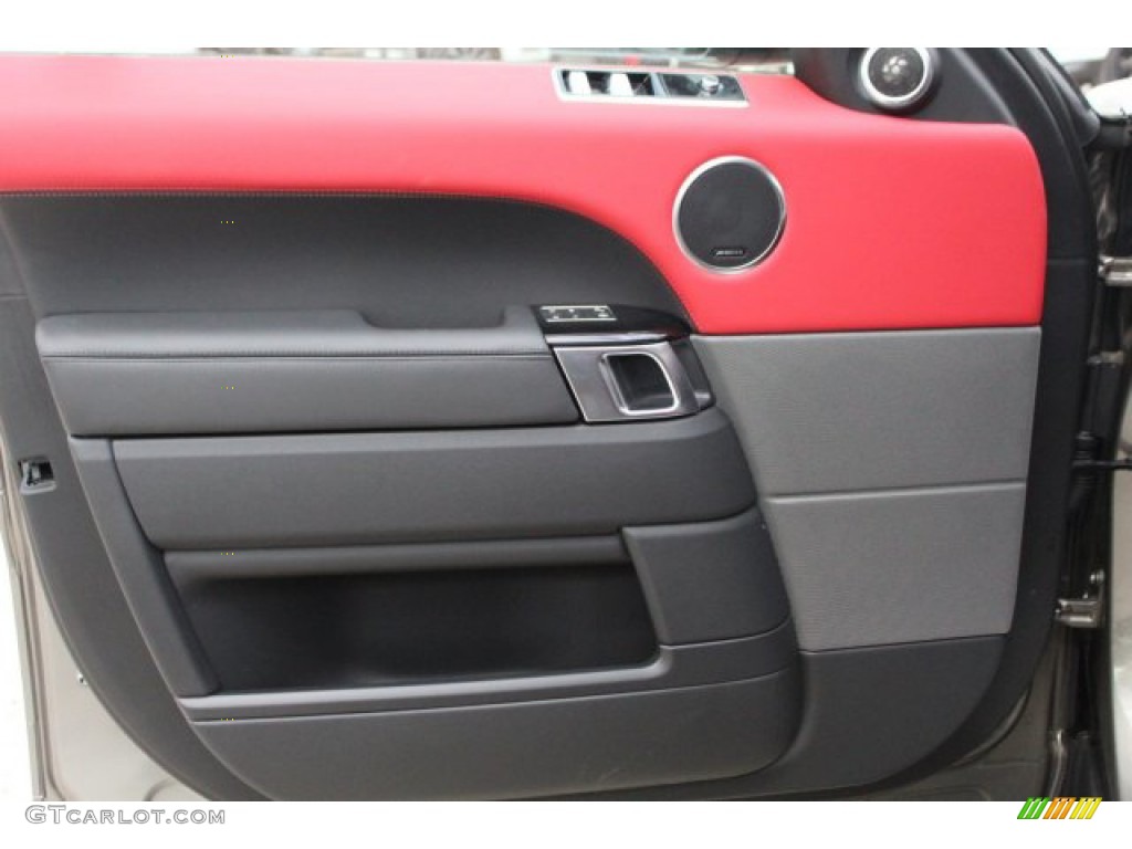 2020 Land Rover Range Rover Sport Autobiography Ebony/Pimento Door Panel Photo #137679406