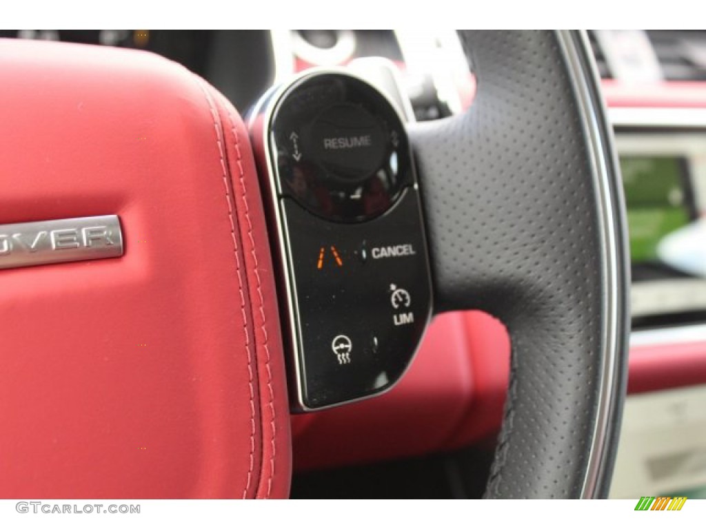 2020 Land Rover Range Rover Sport Autobiography Ebony/Pimento Steering Wheel Photo #137679559