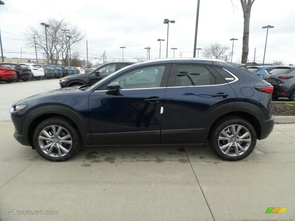 2020 CX-30 Premium AWD - Deep Crystal Blue Mica / Black photo #4