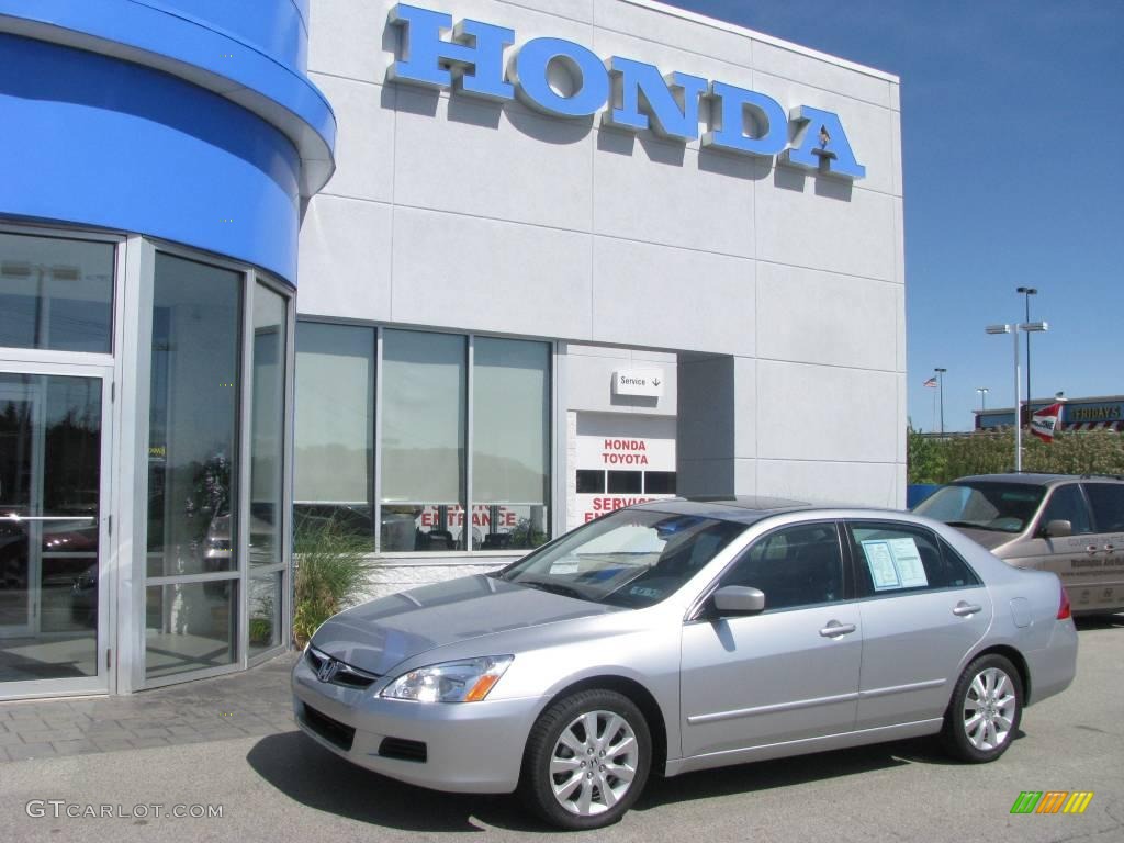 2007 Accord EX-L V6 Sedan - Alabaster Silver Metallic / Black photo #1